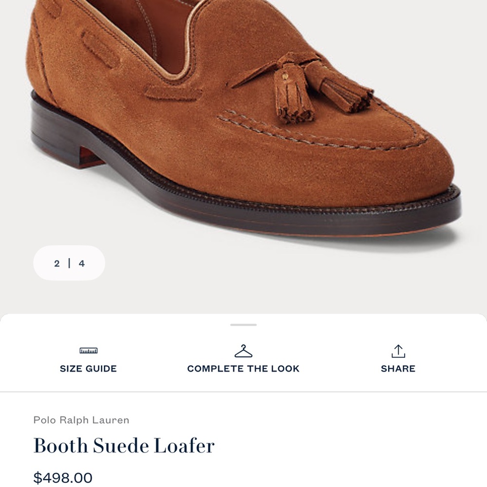 Polo by Ralph Lauren Tan Suede Loafers